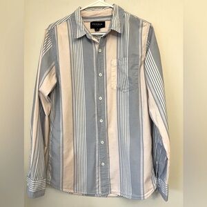 PacSun Striped Button Down Shirt Small Pastel Casual Multicolor Cotton Spring